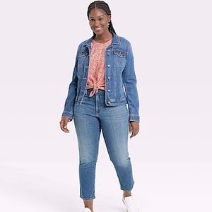 Universal Thread plus high rise slim straight jeans size 18 medium blue wash